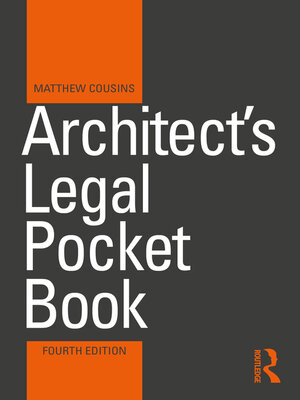 cover image of Architect's Legal Pocket Book